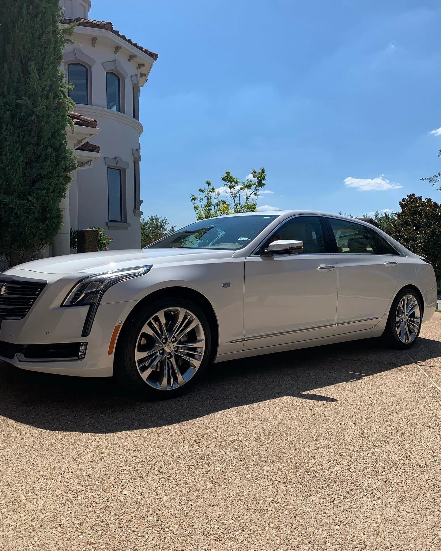 White Cadillac CT6 sedan