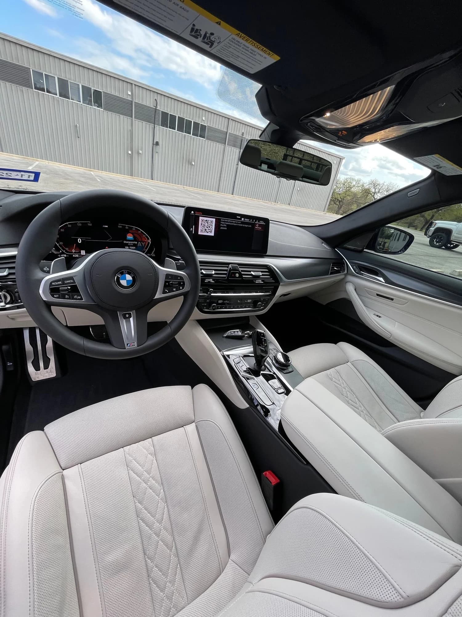 Detailed BMW M3 with Austin skyline